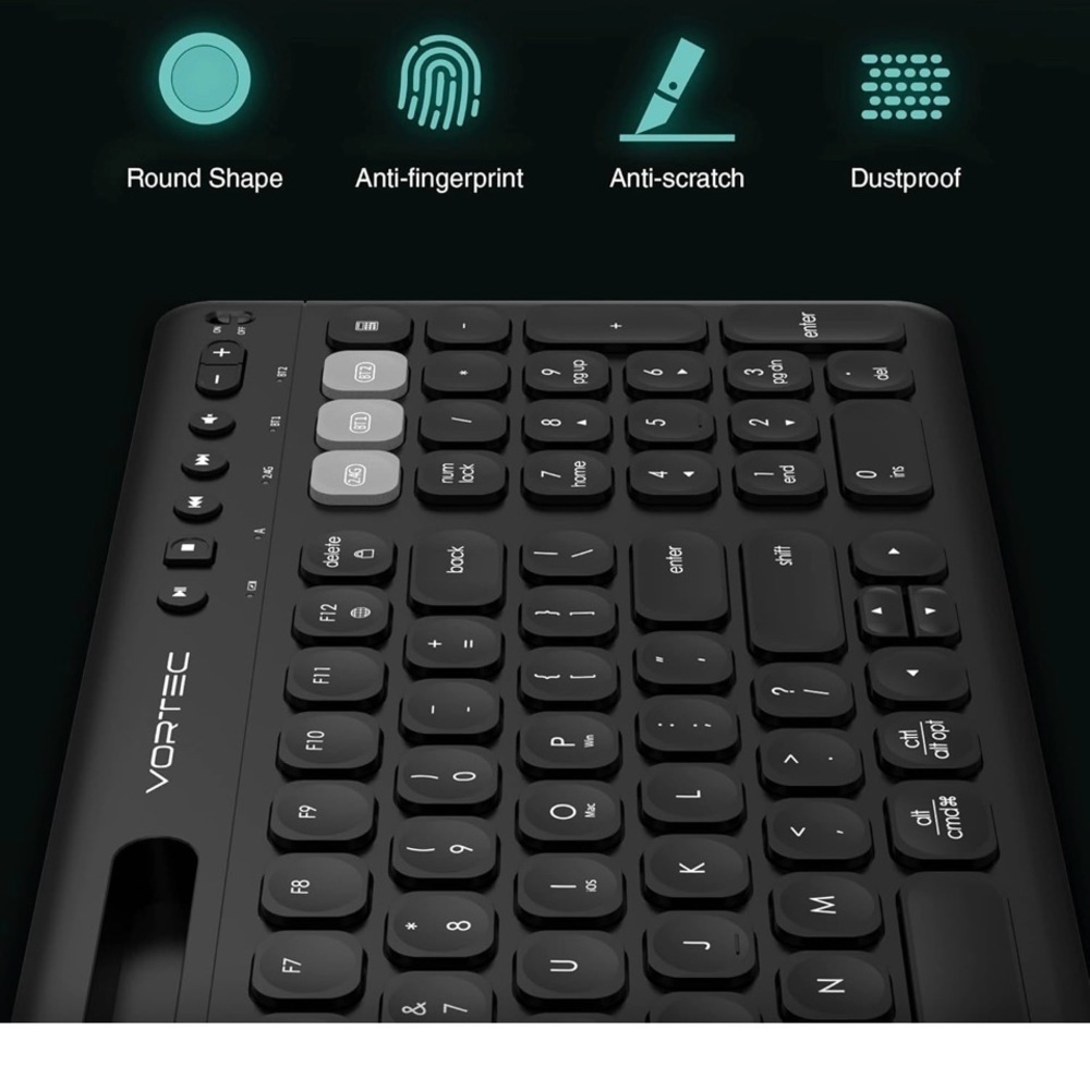 Logitech Black Multi-Device Wireless Keyboard - Picture 4 of 8